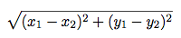 2-D distance formula